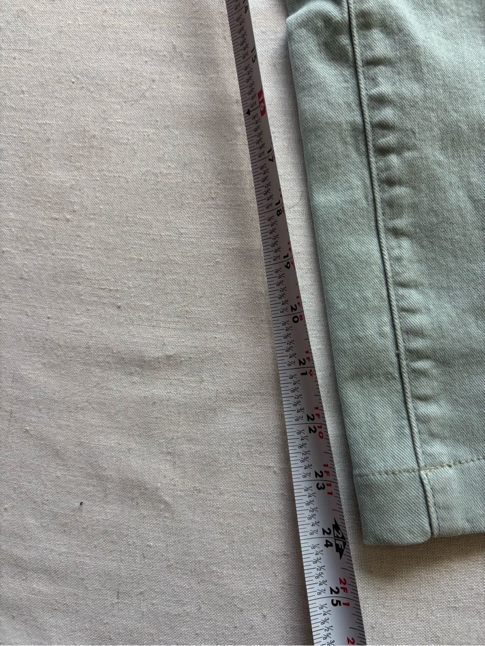 Paige Mayslie Mid Rise Straight Ankle Jeans Vintage Dusty Sage Size 27 Style 760 - Picture 11 of 13